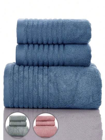 1条竹纤维柔软吸水面巾/浴巾，轻便速干，适合成人、男女通用，居家使用。