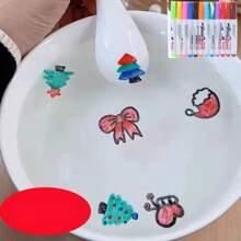 8/12pcs Floating Ink Magic Water Drawing Pens, Educational Toys Colored Pens, Suitable For Painting (Some Pattern Colors Are Random)