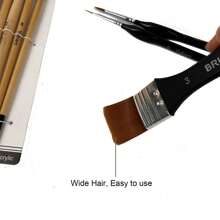Set di 32 pennelli in nylon - tondi, nocciola, piatti, a ventaglio, angolati e per dettagli, adatti per acrilici, oli e pittura ad acqua, ideali per artisti e studenti, materiale scolastico, back to school