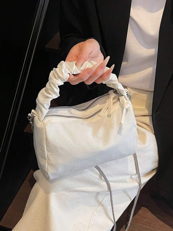 Nuevo bolso cuadrado versátil de color liso, a la moda y simple, un nuevo bolso versátil para otoño e invierno, ideal para ir al trabajo o a una cita