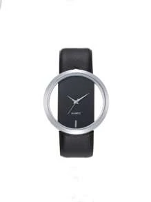 2 relojes para pareja - Esfera hueca, correa, movimiento de cuarzo, caja de plástico - Reloj de muñeca de moda para mujeres (Sin caja incluida)