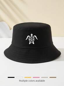 1 件女士刺绣海龟渔夫帽，户外运动旅行海滩必备，透气时尚百搭太阳帽，节日礼物 - A - 查看 1