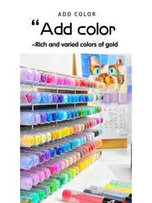 Set Of 60 Acrylic Paint Pens - Vibrant, Stackable Colors For Rock, Wood, Plastic And Fabric Art - Ideal For DIY Crafts, Office And School Supplies - Easy To Use School Supplies,Back To School
