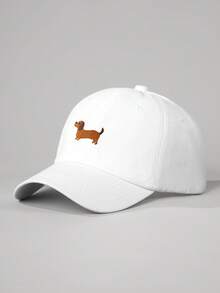 1 件女士刺绣小狗水洗棒球帽，户外可调节防晒休闲帽，适合春季、秋季、旅行、海滩度假，也适合年轻男士 - 棒球帽 - 查看 3