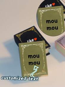 1/2/5 Pcs Customized Retro Mini Ring Box; Magnetic Flip Cover; Proposal Ring Gift Box; Exquisite And Compact Ring Box; Text Customization; Book Shaped Ring Storage Box; Romantic Gifts For Mother, Wife, And Girlfriend; Creative Gifts For Mother's Day. Back To School