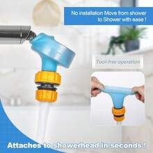 Cabezal de ducha de mano con manguera de 6 pies, accesorio de grifo deslizante para el baño de mascotas, la cocina y el fregadero de servicio - como en la foto - Ver 4
