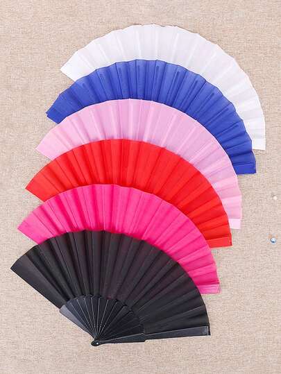1pc/2pcs/4pcs Solid Color Flat Plastic Fan,Ladies Folding Fan,Fashionable & Elegant Simple Solid Color Hand Fan,Wedding Performance Fan,Plastic Portable Handheld Dance Party Fan, Chinese Japanese Wedding Decoration Folding, Low-Key And Simple Gift,Suitable For DIY, Suitable For Party Themes Or Creating Unique Designs,Exquisite Fans Are Perfect For Decorating Weddings
