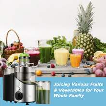 Fohere Juicer Machines, 3" Wide Mouth Juicer Extractor, For Vegetable And Fruit With 3-Speed Setting, 400W Motor, Easy To Clean - US A Type Plug(110-127V) - View 7