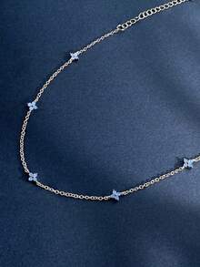 1pc Elegant Four Leaf Clover Anklet Ladies Jewelry For Women 925 Sterling Silver Elegant Chain Anklet Bracelet Fine Jewelry Gift For Sisters Friendship - Flower Anklet - View 3