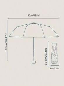 1pc Small Folding Umbrella, Mini Pocket Waterproof Portable Travel Umbrella, Sunshade Umbrella Women Sunscreen UV Sunscreen Umbrella 2 In 1 Mini Six Fold Ultra Light Compact Portable, Mini Travel Umbrella, Compact Portable Sunny And Rainy Dual Purpose Umbrella, Wind Shade, 99% UV Protected, Suitable For Both Men And Women, Durable Structure, Sunscreen And Rainproof