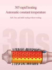 Electric Thermal Brush, Blowout Boost 1.5 Inch Heated Round Brush For Blowout Look, Dual Voltage, Pink, Sakura, Tourmaline Ceramic, Negative Ion Technology, Less Damage