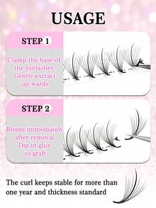 CoMango 300Fans C/D 9D Wispy 预制扇形卷扇 0.07mm 仿貂皮簇状睫毛尖头底座预制尖刺单根睫毛延长 S 睫毛簇、睫毛簇、单根睫毛、睫毛、假睫毛 - 黑色 - 查看 4