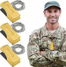 3 Pack Brass Dog Training Clicker  With Metal Strap Puppy Dogs Cats Training (Gold) - Gold - View 3