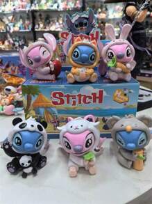 Disney Caja ciega de la serie de fiestas de animales de Disney Lilo y Stitch - Figuras coleccionables de misterio, juguetes exquisitos y regalos decorativos, figuras sorpresa únicas con detalles y accesorios intrincados (estilos aleatorios)