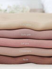 1 Khăn trùm đầu voan crepe trơn cho nữ, khăn trùm đầu thanh lịch cho người Hồi giáo mặc hàng ngày, khăn quàng cổ thời trang cho bãi biển, mọi mùa, món quà tuyệt vời cho gia đình, chị em gái, mẹ cho trang phục - Nhiều màu - Xem 8