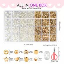 2375pcs Beaded Craft Kit, Elegant Decorative Filler For Vases, Weddings, Home Decor, Suitable For DIY Handmade Bracelets, Necklaces, Faux Pearl Sets - Imitation Pearls - View 4