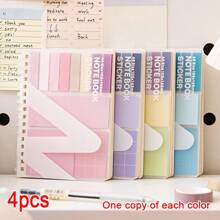 2 pièces/4 pièces Set de Note autocollante multifonctionnel, Note autocollante sandwich, bandes adhésives extensibles avec lignes, onglets adhésifs de style simpliste Ins, convient pour les agendas, les carnets de notes, les cahiers, les manuels scolaires, les calendriers, les fournitures scolaires et de bureau
