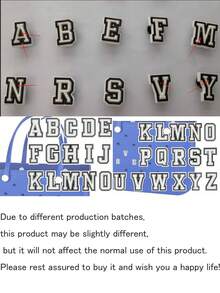 26 Letters DIY Bag Decor, Suitable For Bogg Bags, Hollow Out Clogs, Tote Bags, Decorative Accessories, Customizable For Your Beach Tote Bags And Hollow Out Clogs, These Charming Decors Infuse Personalized Style And Vibrant Colors To Your Bogg Bags And Hollow Out Clogs, Perfect For Showcasing The Uniqueness And Visibility Of Your Bags And Hollow Out Clogs, Easy To Identify Your Bag - Black and White - View 11