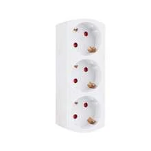 CILIA 1/2pcs European Standard 3-IN-1 Socket Adapter Wall Plug,16A/250V,Weight:124g, Carry It With You At All Tian,For Indoor Office, Kitchen, Living Room,White
