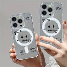 This Is A  And Stylish Transparent Acrylic Phone Case Designed For The  16 Pro Max And Compatible With Models 15, 14 Plus, 13, 12, And 11. It Features Magnetic Compatibility With Magsafe And Offers Earthquake-Resistant Protection, Making It A Classic Hybrid Option. - Mixed Color 1 - View 3