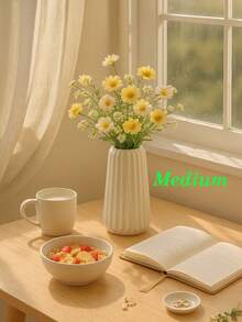 三种尺寸白色几何花瓶 - 现代陶瓷装饰，适合夏季客厅、置物架、乔迁或毕业礼物、简约插花，也适用于卧室和玄关家居装饰，玻璃花瓶 - 彩色 - 查看 8