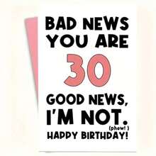 1Pc Funny 30th Birthday Card For Men Women, Happy 30th Birthday Card For Friend Brother Sister, 30 Years Old Birthday Greeting Card, You're 30 I'm Not, Envelope Included, School Supplies,Back To School