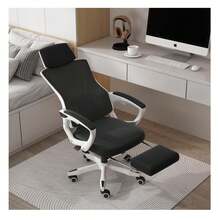 Silla Oficina Ergonomica Con Respaldo Ajustable Reposa Pies - Gris - Ver 6