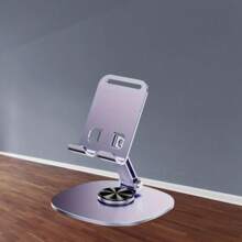 "360° Rotating Metal Phone Stand For Desk - Adjustable Heavy-Duty Cell Phone Holder With Anti-Slip Base For Phones & All Smartphones - Perfect For Office, Home, Kitchen, Online Learning, Video Calls & Hands-Free Viewing - Durable Desktop Mount For Tablets & E-Readers - Enhances Productivity & Entertainment With Optimal Viewing Angles" Compatible With IPhone, Android Phone, Gift For Birthday, Family, Friends Phone Accessories