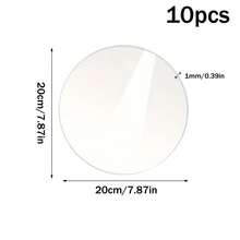 10pcs, Acrylic Round Table Mirror Trays For Weddings, Baby Showers, And Birthdays -10cm/15cm/20cm/25cm/30cm Circle Mirror Candle Plates For Home Table Centerpieces And Self-Adhesive Decorations Mirror Stickers Room Decor Home Decor Wall Decor Personalized Wall Stickers Mirror Wall Wall Mirror Mirror For Room Bathroom Decor Living Room Decor - Silver - View 16