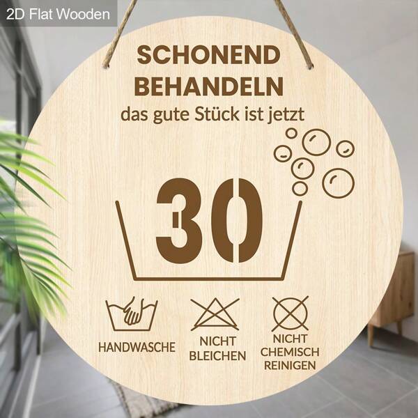 1 Stück witziges hölzernes 30. Geburtstags-Schild, kreatives rundes Geschenk, fröhliche Party, Hochzeitsjubiläum, 30. Geburtstag für Damen und Herren, fröhliches Dekorationshängeschild, Geburtstagsdekor, sehr geeignet für unvergessliche Feierlichkeiten, Geburtstags-