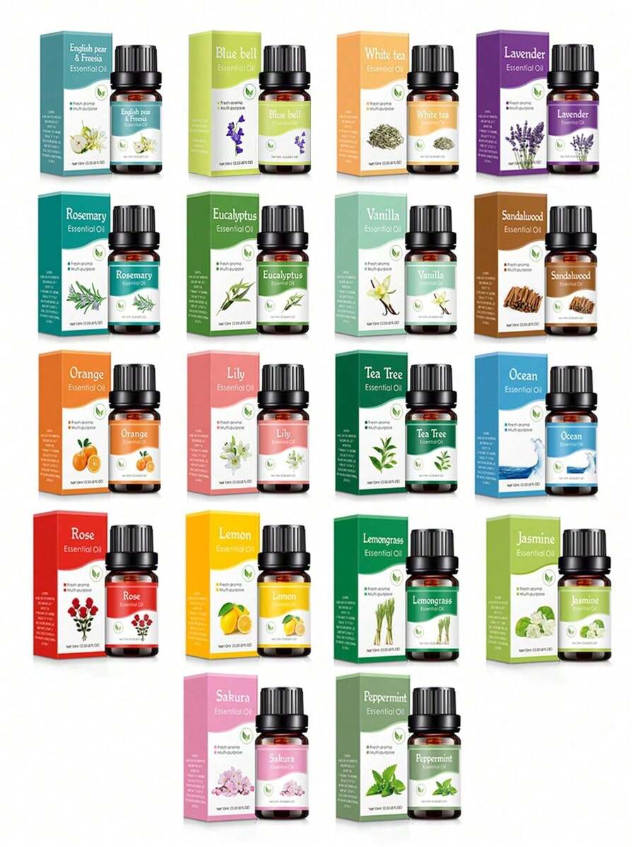 1 pieza Aceites esenciales de aromaterapia, humidificadores/máquinas de aromaterapia/piedras de difusión/aromaterapia para el coche/aceites esenciales de aromaterapia, aceites esenciales de plantas relajantes para el dormitorio, decoraciones navideñas de aromaterapia