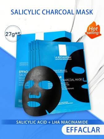La Roche-Posay 理肤泉 EFFACLAR 水杨酸炭面膜 27g*5 片/盒