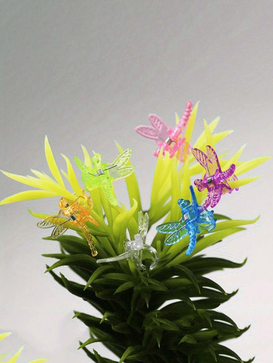 1-24个蜻蜓造型植物夹,兰花支撑夹,藤蔓捆绑夹,园艺工具 - 多色 - 查看 1