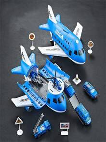 Juego transformable de 2 en 1 de avión y carretera, adecuado para niños y niñas - Juguete de vehículo de avión de lanzamiento por inercia, regalo de juego para padres e hijos (estilo aleatorio) - Multicolor - Ver 4