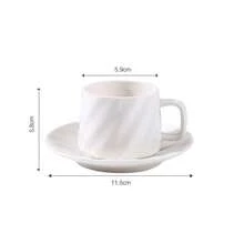 90ml/3.16oz Coffee Cup & Saucer Set, Suitable For Drinking Espresso Or Turkish Coffee - Style F - View 2