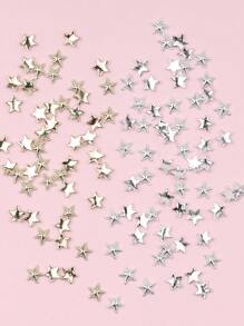 30pcsY2K Mini Starfish Five-Pointed Star Gold And Silver Randomly Mixed Nail Accessories DIY Nail Supplies