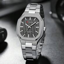 Curren CURREN Men Watch Fashion Quartz Stainless Steel Strap Waterproof Luminous Simple Leisure Wristwatch