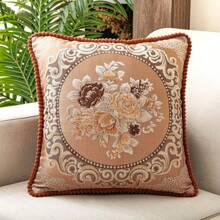 Funda de almohada decorativa de 50 cm * 50 cm con bordado estilo vintage europeo francés