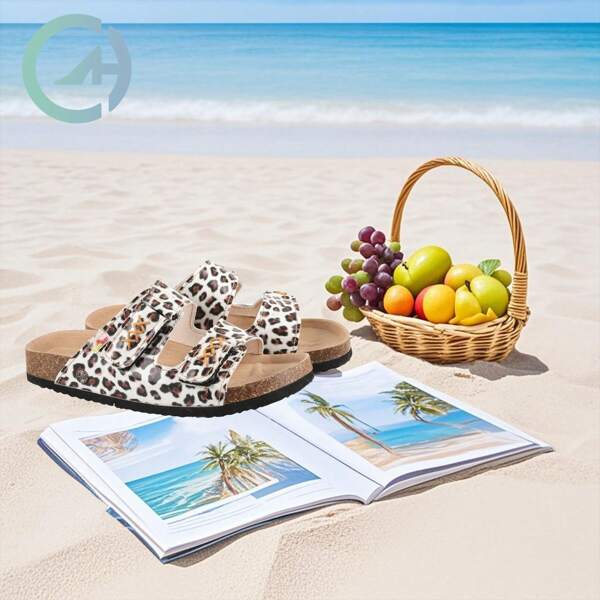 TMA EYES 1 par de sandalias planas de estilo hada con cierre de gancho y bucle, de piel sintética, para uso en la playa o el hogar en primavera/verano