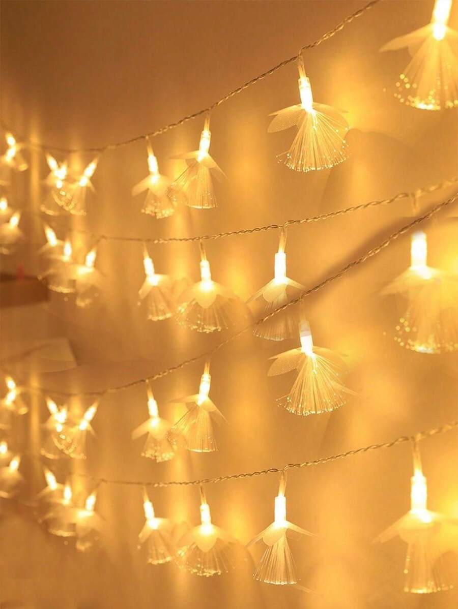 LED Fiber Optic Flower String Lights, Artificial Flower Wreath With Lights Hanging Fake Fiber Optic Flower Garland Decor For Valentine's Day, Garden, Wedding, Party, Birthday, Bedroom, Wall Decor