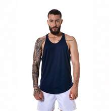 CHIELLA SPORTS Kit 03 Men's Scoop Neck Tank Top Workout Gym Fitness Bodybuilding - Xám/Xanh/Đen - Xem 6