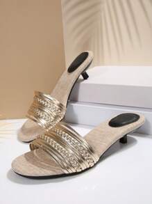 Women High Heel Sandals With Thin Straps, Retro Style