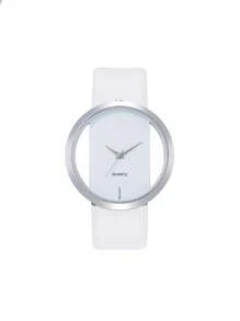 2 relojes para pareja - Esfera hueca, correa, movimiento de cuarzo, caja de plástico - Reloj de muñeca de moda para mujeres (Sin caja incluida)