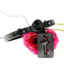 1 set de joyas a juego para parejas con pulsera de acero inoxidable con candado con forma de corazón y collar con dije con forma de llave, no se desvanecen