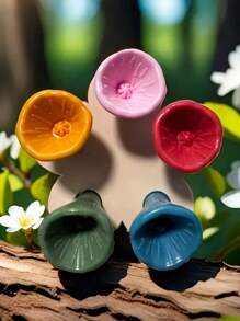 5pcs/Set Colorful Flower & Bee Design Birdbath - Resin Insect Feeder, Attract And Nourish Bees, Suitable For Gardening And Urban Farm Decor