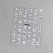 3 fogli di adesivi 3D per unghie, fiocchi, decorazioni per unghie, deliziosi fiocchi di seta, decalcomanie per unghie in stile Y2K, accessori per manicure kawaii