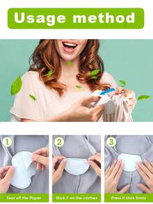 100pcs/60pcs/30pcs/10pcs Lightweight Summer Sports Sweat-Absorbent Underarm Pads, Super Thin Invisible Underarm Sweat Pads, Suitable For All Skin Types, Unisex - Multicolor - View 2