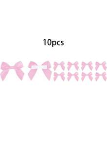 10Pcs Mini Satin Ribbon Bows Self Adhesive Satin Bows Cute Small Ribbon Tiny Bows For Gift Wrapping Tiny Bows Tiny Bows For Christmas Craft Birthday Party Wedding Decorations - Multicolor - View 6