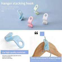 60PCS Clothes Hanger Connector Hooks Cascading Clothes Space Saving Organizer