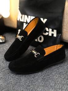 2025 Spring Men's Business Fashion Korean Style Shoes, Leather Loafers, Soft Bottom Slip-On Driving Shoes (Loafers Tend To Run Small, Customers With Larger Feet Are Advised To Order One Size Up)